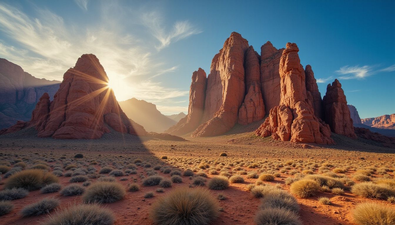 A stunning view of Rainbow Basin's vibrant rock formations.